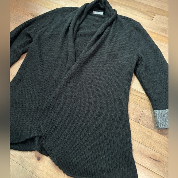 Mohair and Wool Blend Cardigan Wooden Ships Paola Buendia two tone cozy sweater - Picture 7 of 8